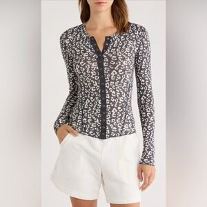 Going Places Cardi NWOT charcoal combo